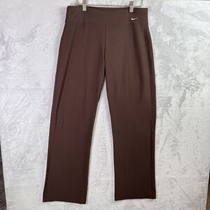 Nike Wide Leg Leggings Pants Women's Medium Brown Athletic Pull On Loungewear
